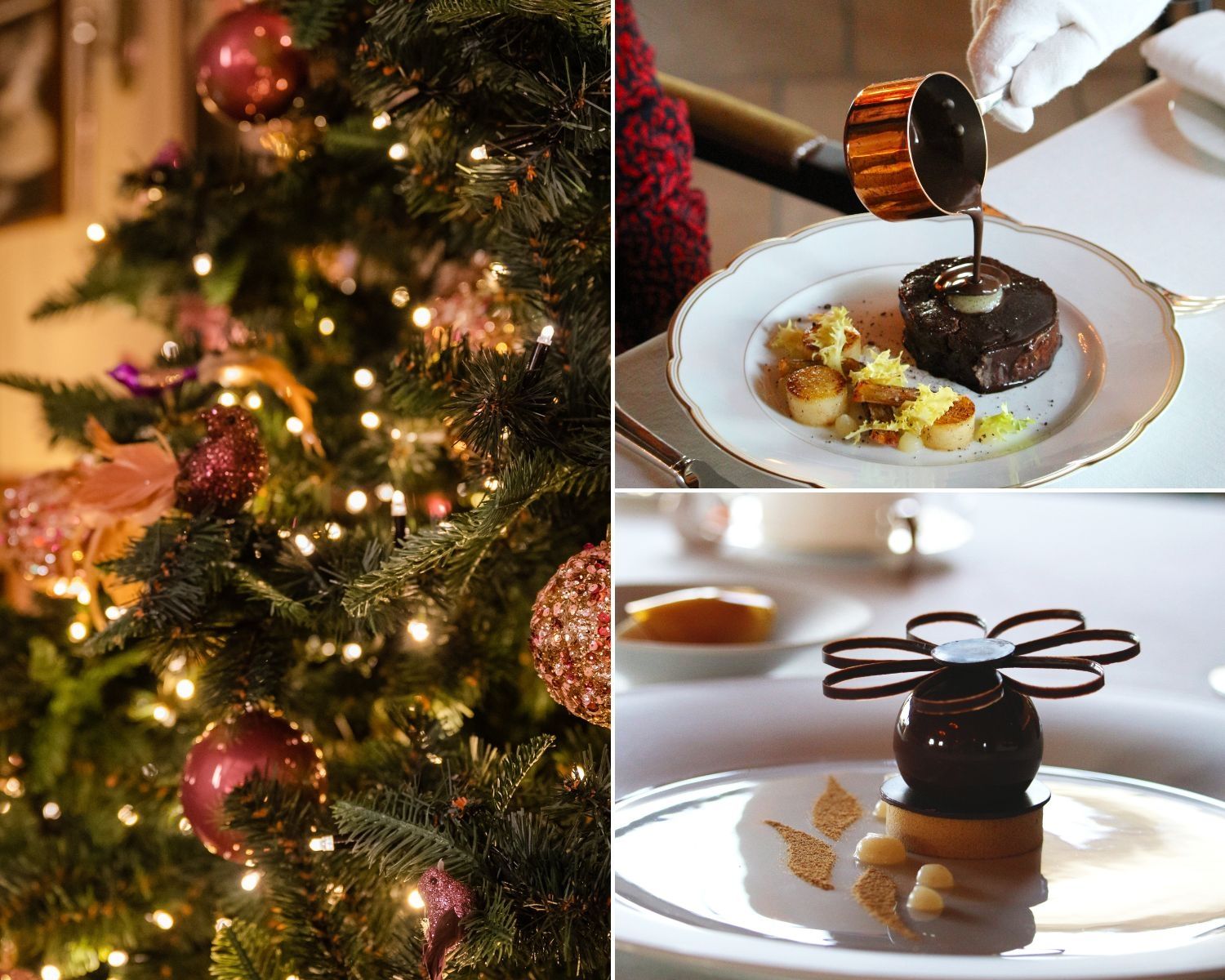 Gourmet Christmas at the Avelan gourmet restaurant, Coquillade Provence hotel in the Luberon